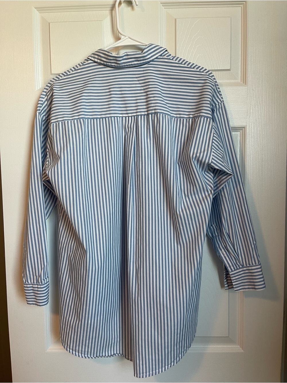 Women’s Blue & White Striped Button-Down Shirt - Picture 3 of 5